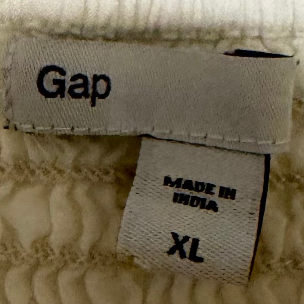 GAP White Babydoll Tank Top Size XL Cotton Adjustable Spaghetti Strap - Picture 3 of 4